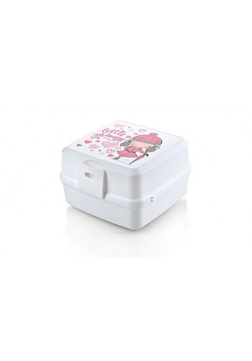 Hobby Premium Plastic Lunch Box with Print Assorted Designs and Colours 021175 (Parcel Rate)