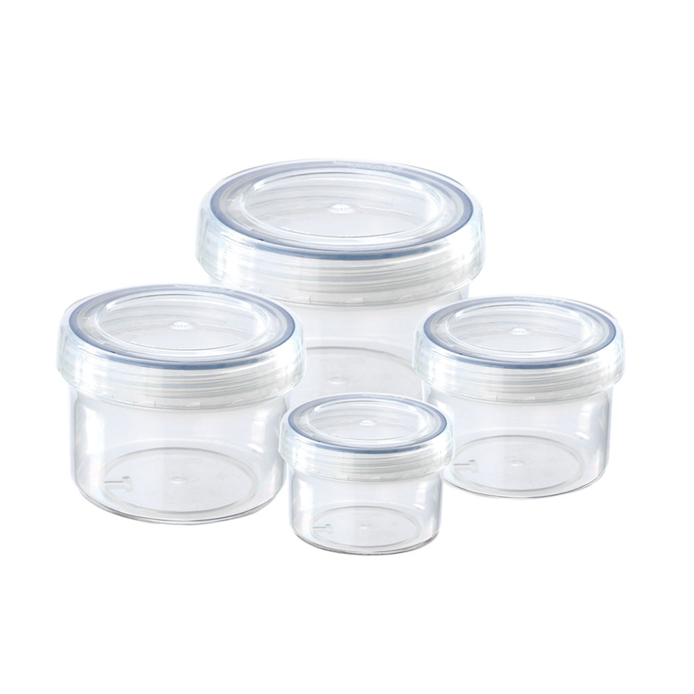 Kolorr Round Plastic Food Storage Container Set of 4 11743 (Parcel Rate)