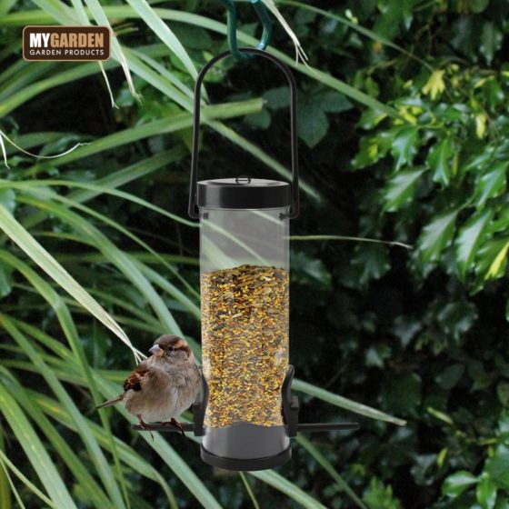 Garden Hanging Bird Seed Feeder Plastic 22 x 6 cm 1284 (Parcel Rate)