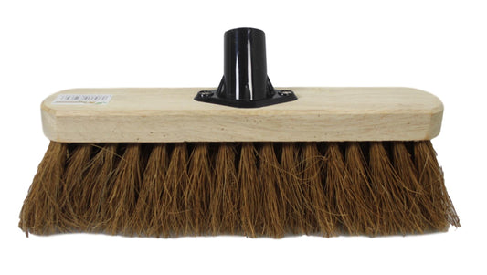 12" Soft Coco Garden Wooden Broom Brush Head BHC290B1 (Parcel Rate)