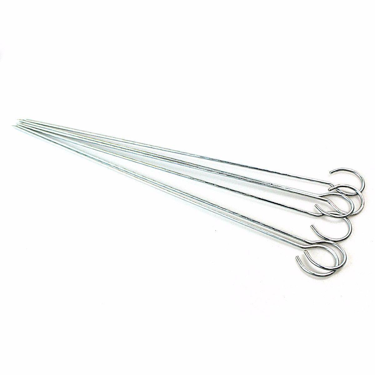 Metal BBQ Skewers Kebab Sticks 30cm Pack of 6 3482 (Parcel Rate)