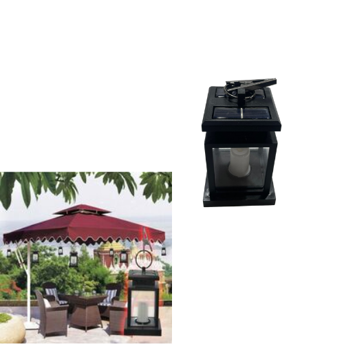 Solar Umbrella Lantern with Peg Clip Garden Decoration Light Candle Design 6700 (Parcel Rate)