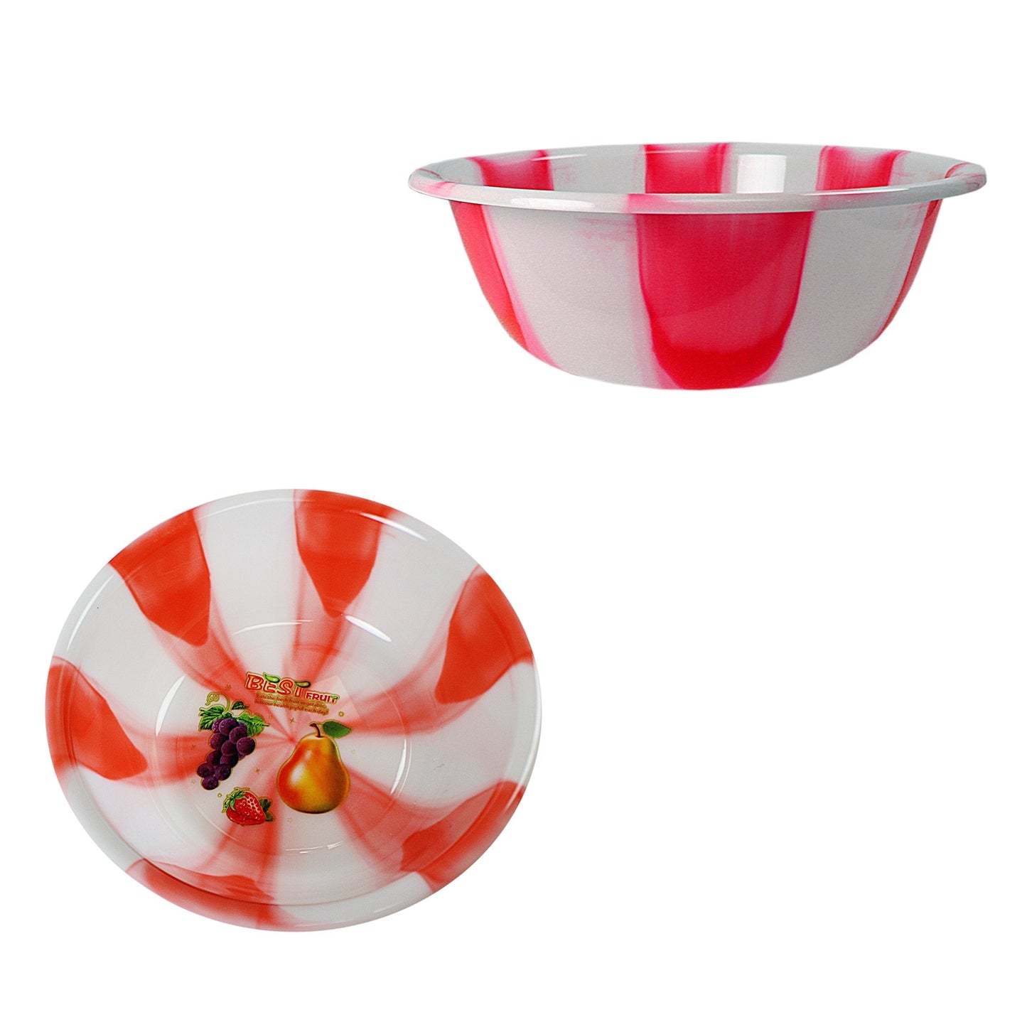 Tie Dye Print Plastic Kitchen Bowl Small 28 cm Assorted Colours 3064 (Parcel Rate)