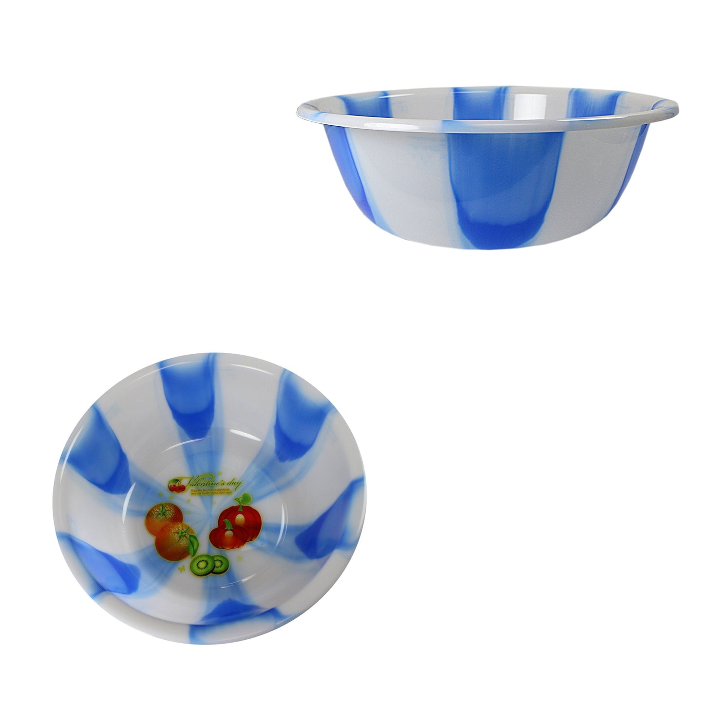 Tie Dye Print Plastic Kitchen Bowl Small 28 cm Assorted Colours 3064 (Parcel Rate)