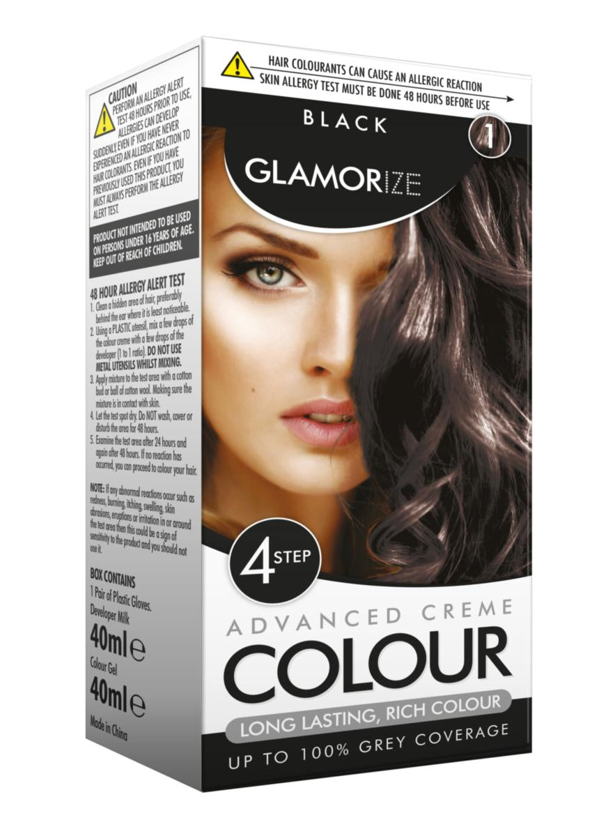 Women's Black Hair Dye No.1 Advanced Creme Colour 309642 A (Parcel Rate)