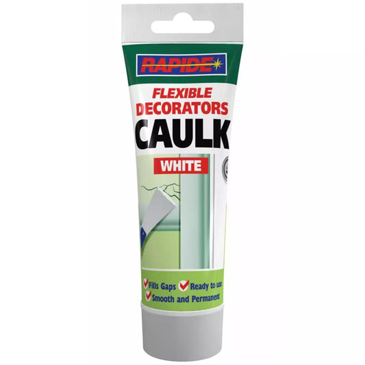 Rapide Squeezy Flexible Decorators Caulk Tube White 250g 3197 A (Parcel Rate)