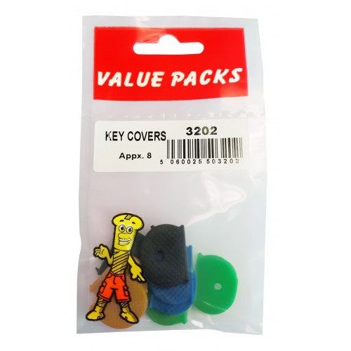 8 x Coloured Key Covers, Ideal for Identifying & Labelling Keys 3202 (Large Letter Rate)