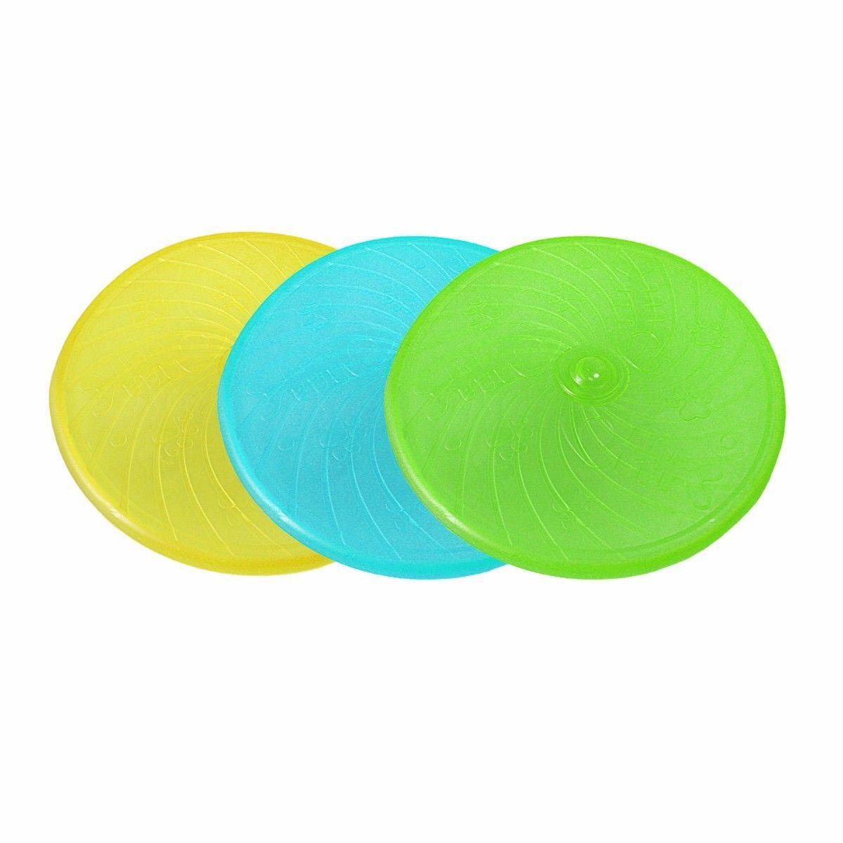 Pet Dog Toy Silicone Rubber Frisbee Flying Disc Assorted Colours 3043 A (Parcel Rate)