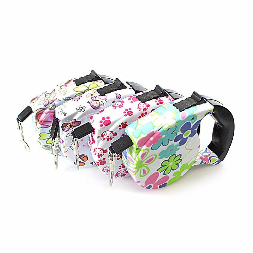 Retractable Dog Leash 5m 33lbs Assorted Colours and Designs 1181 (Parcel Rate)