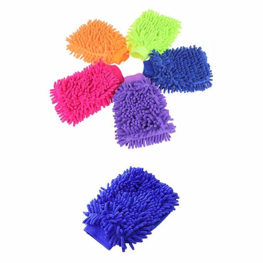 Car Valeting Polishing Cleaning Microfibre Washing Mitt Glove Cloth 22 cm Assorted Colours 2046 A (Parcel Rate)