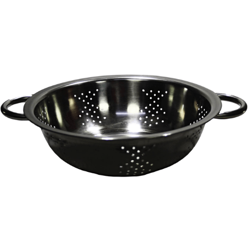 Stainless Steel Strainer Bowl Colander 2 Handles 24cm Approx 08560 (Parcel Rate)