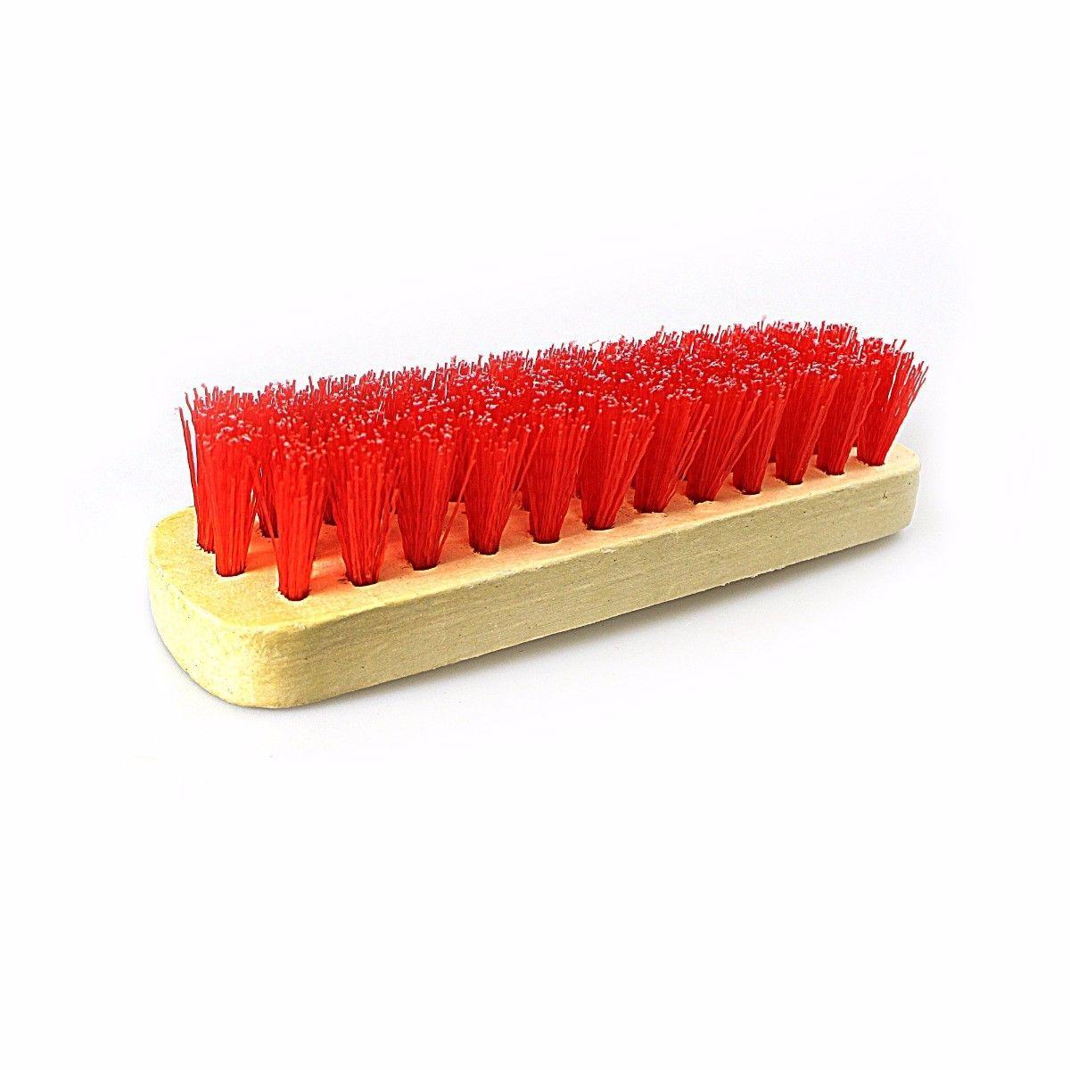 Wooden Hard Bristle Brush 17.5cm Assorted Colours 0190 (Parcel Rate)