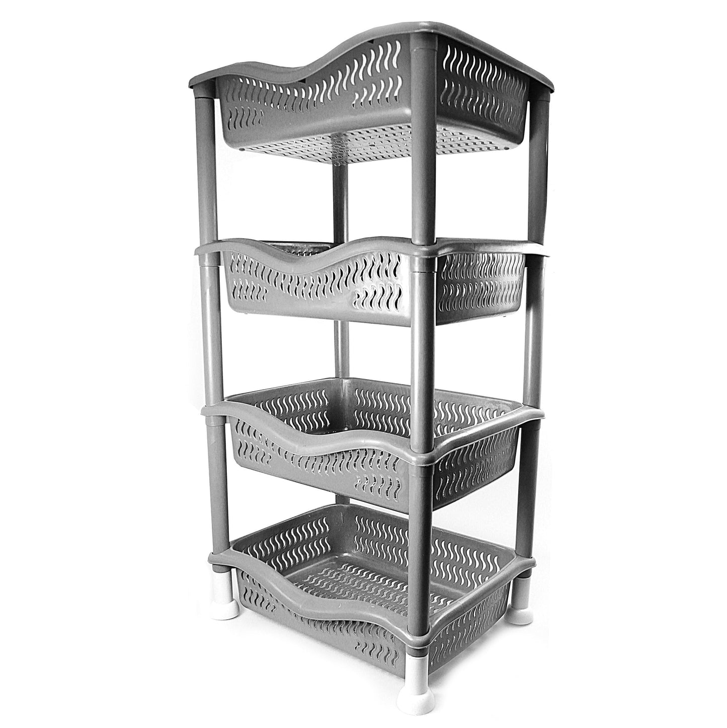 4 Tier Plastic Kitchen Food Storage Rack Easy to Assemble 0183 (Big Parcel Rate)