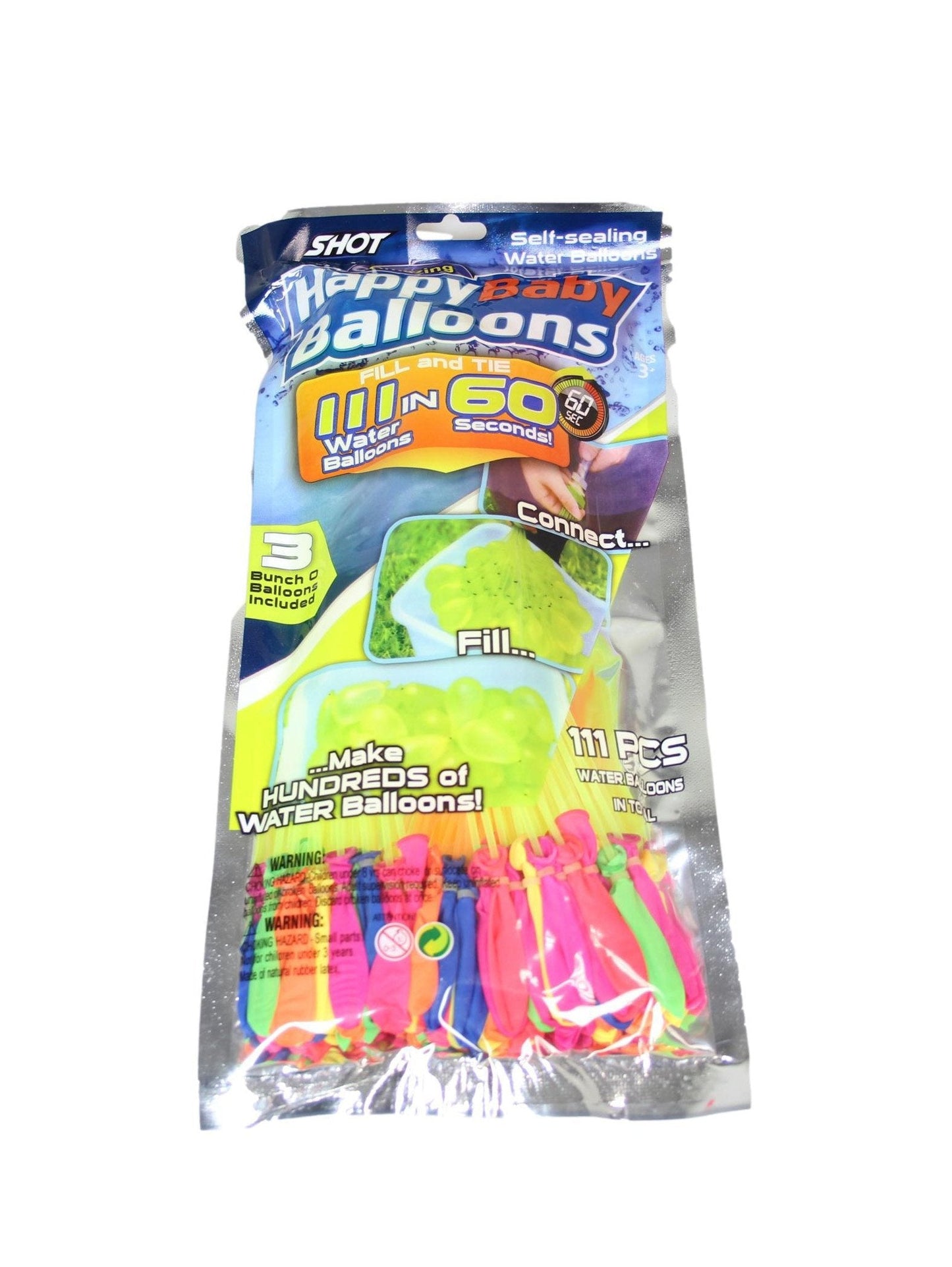 3 Bunch of Water Aqua Balloons Fill and Seal 111 Water Balloons in 60 Seconds 5074 (Large Letter Rate)