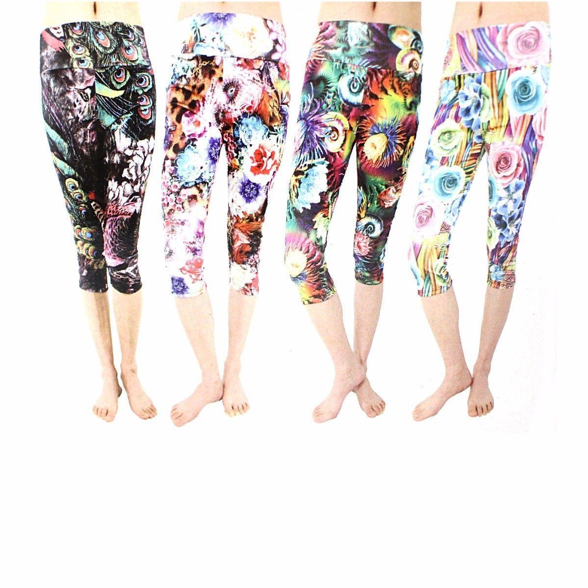 Womens Ladies Hot Shapers Printed Leggings Home Health 4526 (Large Letter Rate)