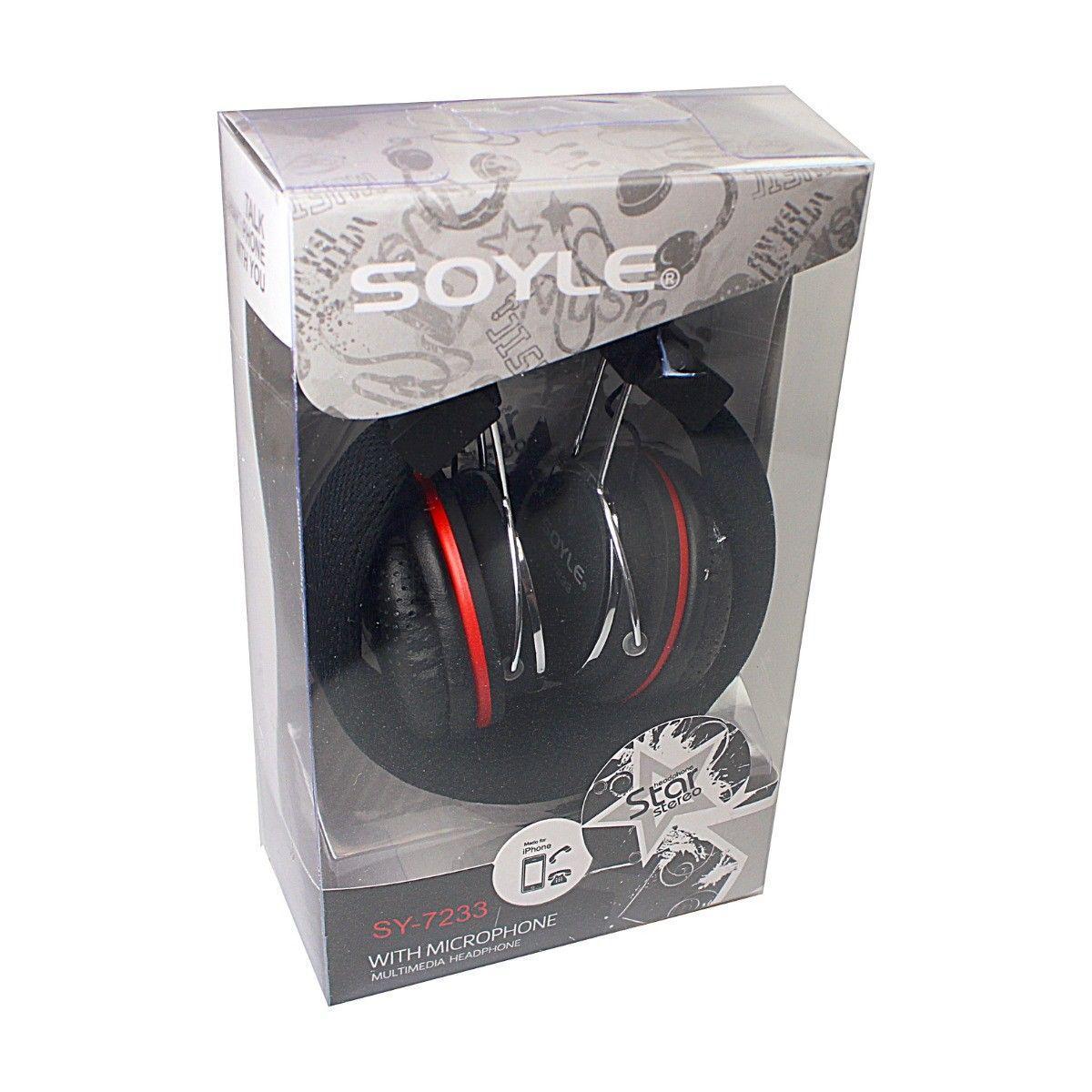 SOYLE 7233 Headphones With Micrphone Multi Media Headphone  00670 (Parcel Rate)