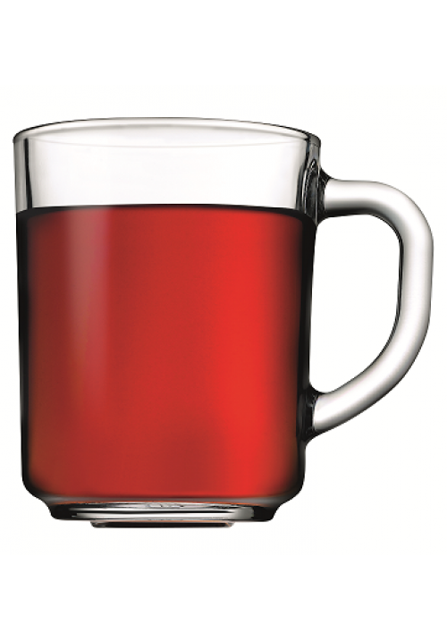 Pack Of 2 Clear Glass Handled Pub Mugs 250cc  55029 (Parcel Rate)