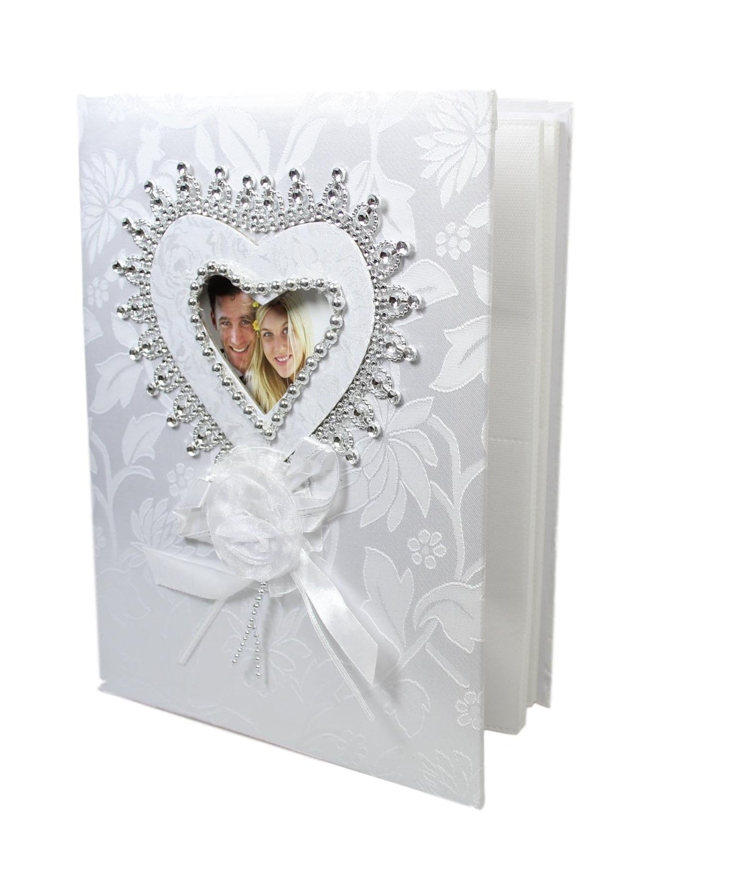 Traditional Royal White Wedding Photo Album With Box 5 x 7'' 25 Pages 5530 (Parcel Rate)