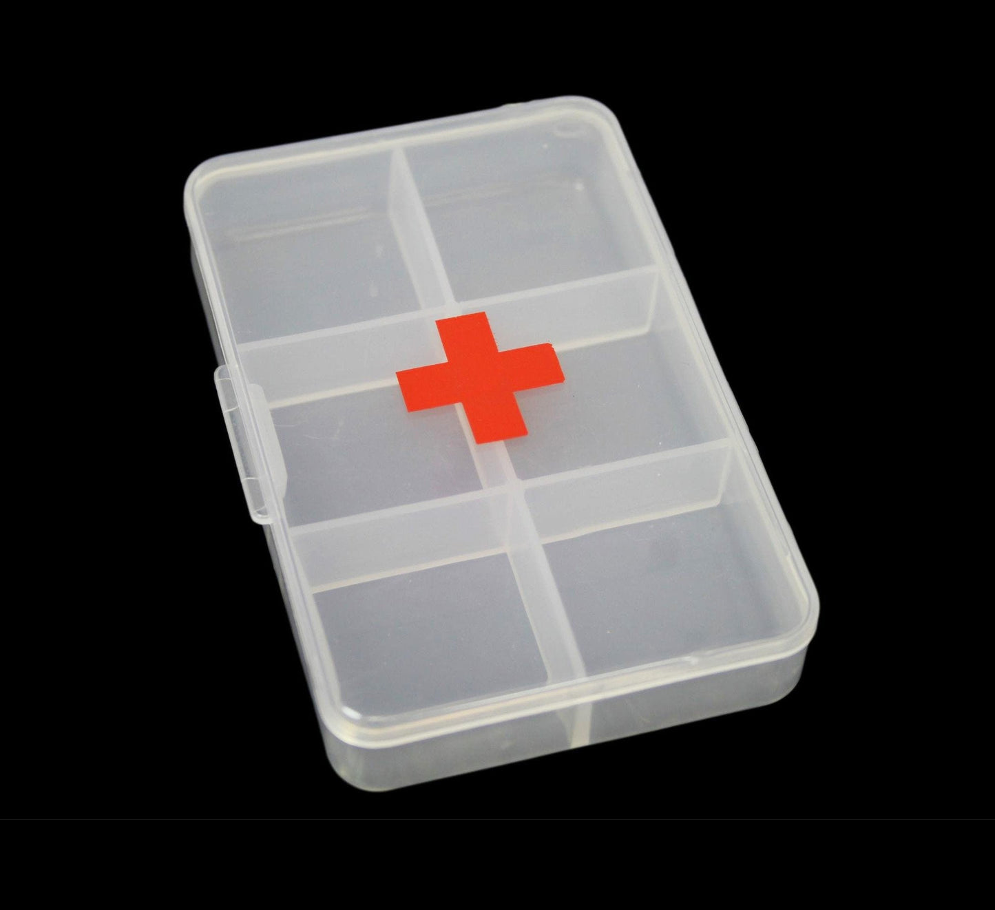 Clear Plastic First Aid Pill Box Organiser 9 x 6cm 5542 (Large Letter Rate)