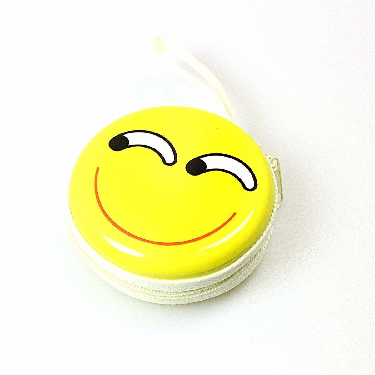 Emoji Face Earphone Coin Pouch 7.5 x 7 cm Assorted Designs 4496 A (Large Letter Rate)