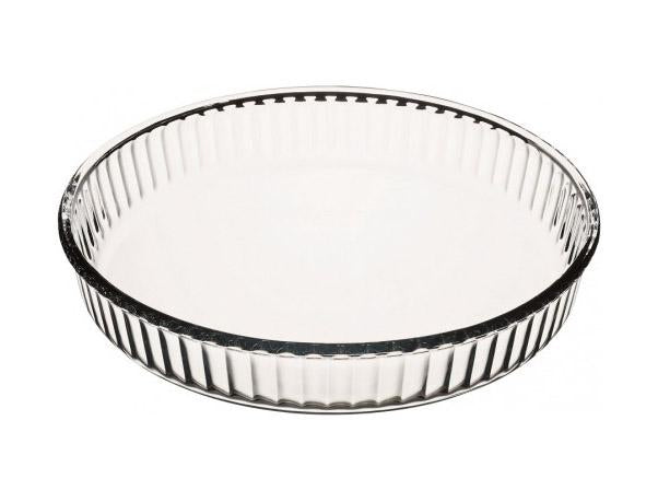 Borcam Round Serving Desserts Baking Cheesecake Tart Round Dish 2.95 Litre 32cm x 5cm 59014 (Parcel Rate)