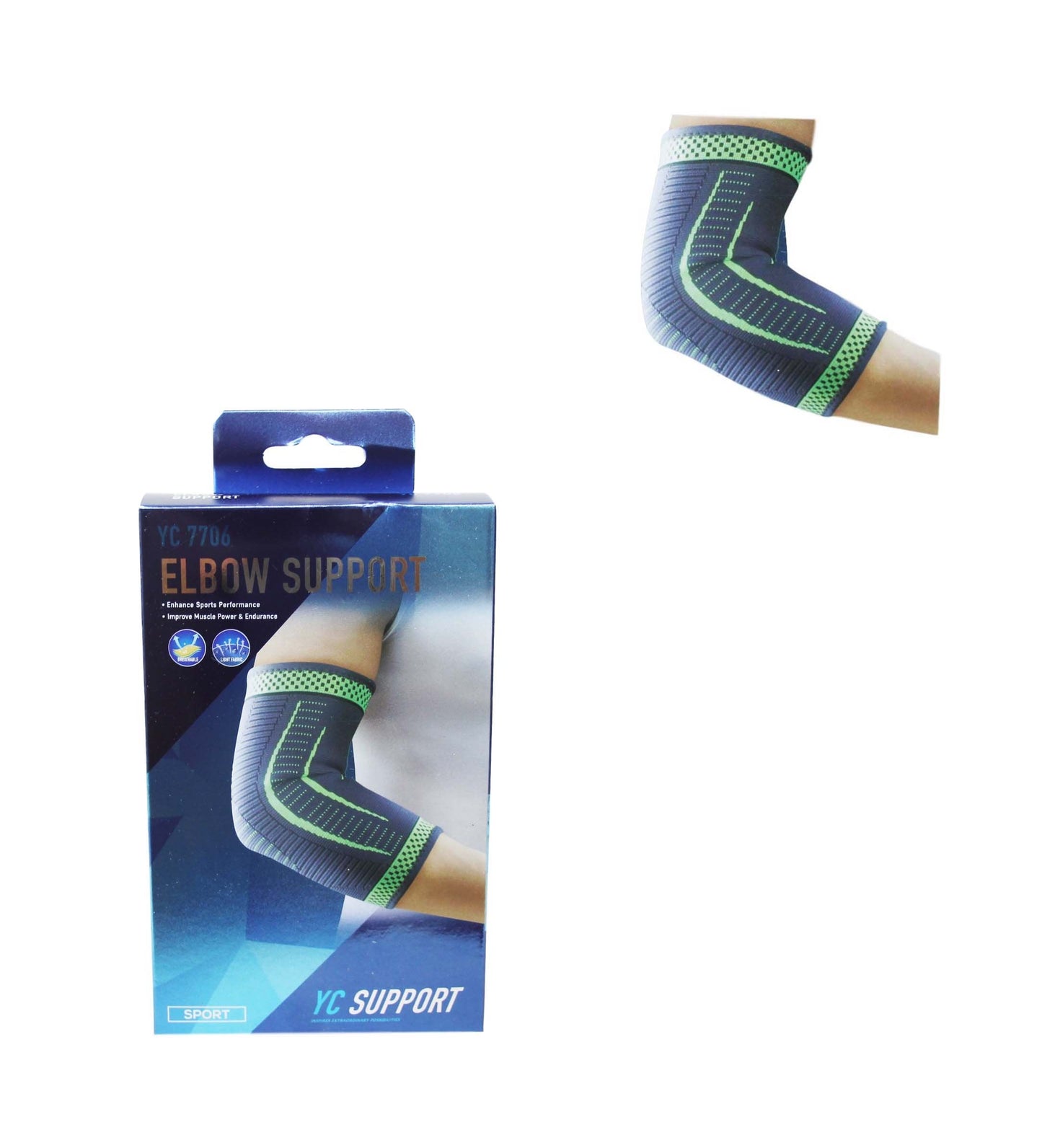 Elbow Support Gym Fitness Light Fabric Compression Sport Elbow Support 1 Pack 5994 (Parcel Rate)