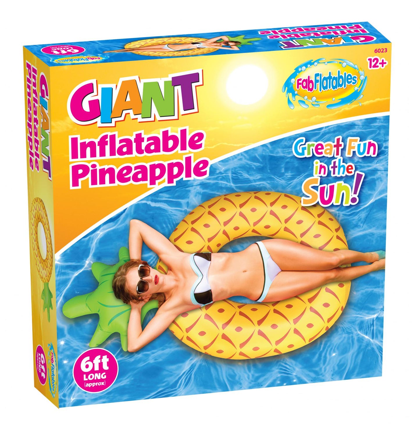 Giant Inflatable Pineapple Swimming Pool Ring Approx. 6 FT 6023 (Parcel Rate)