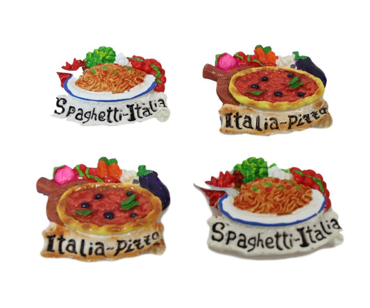 Fridge Magnet Italian Pasta Pizza Food Design 8 cm Assorted Designs 6108 (Parcel Rate)