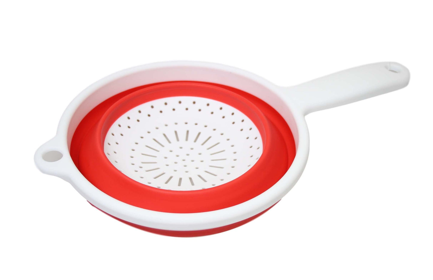 Silicone Plastic Kitchen Collapsible Colander Strainer 3 Colours 2 in 1 Strainer 6208 (Parcel Rate)