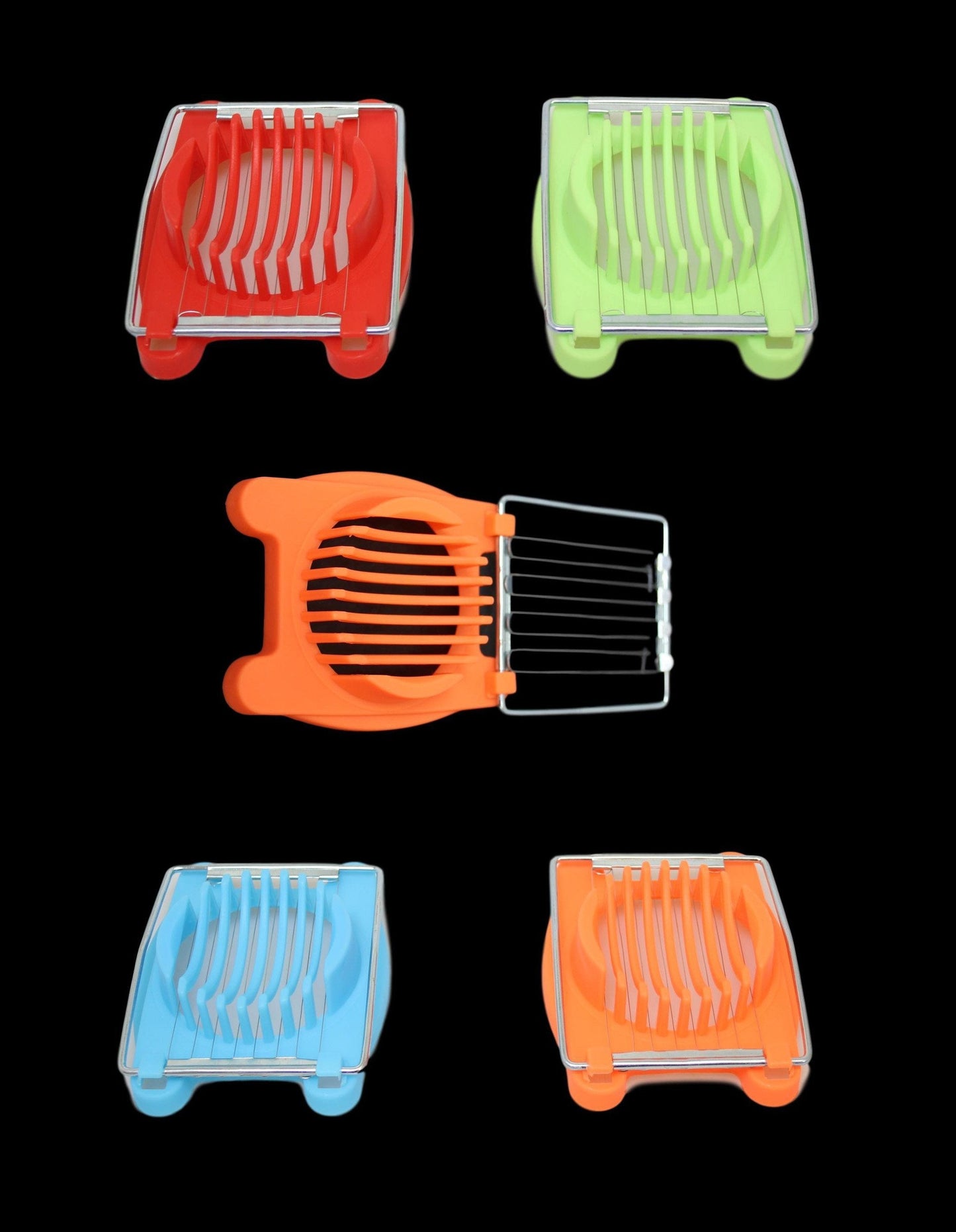 Plastic Egg Slicer 10 x 8 cm Assorted Colours 6210 (Parcel Rate)