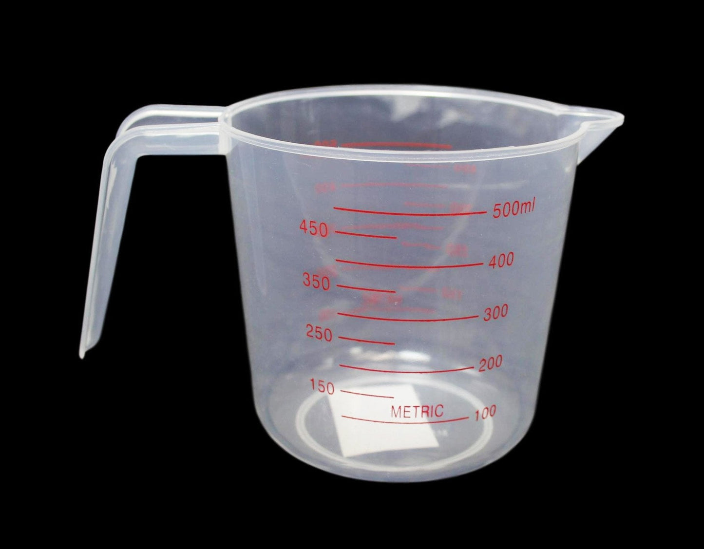 Durable Plastic Measuring Jug Metric Household Use Small Plastic Liquid Jug 500ml 62579 (Parcel Rate)