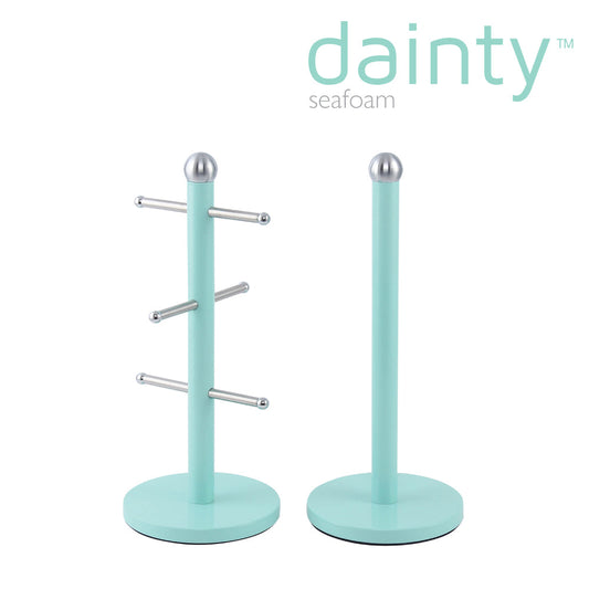 Dainty Kitchen Roll Holder & Mug Tree Seafoam Mint Green 2706 / 6738 A  (Parcel Rate)