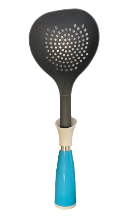 Plastic Kitchen Draining Sieve Spoon 33 cm Assorted Colours 6842 (Parcel Rate)