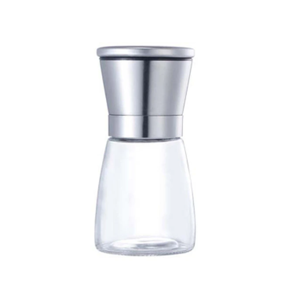 Salt Pepper Spice Grinder Glass Bottle 13 x 6 cm 6958 (Parcel Rate)