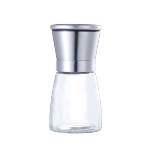 Salt Pepper Spice Grinder Glass Bottle 13 x 6 cm 6958 (Parcel Rate)