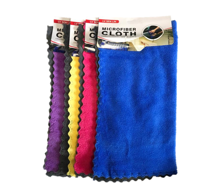 Microfibre Cleaning Cloth with Scalloped Edge 28 x 29 cm Assorted Colours 6976 (Parcel Rate)