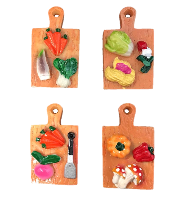 Fridge Magnet Vegetable Chopping Board Design 7 x 4 cm Assorted Designs 7049 (Parcel Rate)