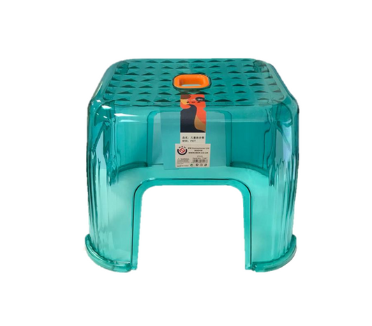 Small Transparent Plastic Bathroom Shower Stool Rectangle 24 x 19  x 22 cm Assorted Colours 7447 (Big Parcel Rate)