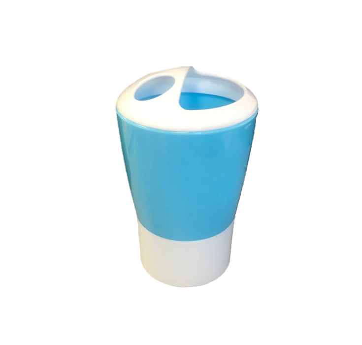 Plastic Toothbrush Holder Cup 11 x 7 cm Assorted Colours 7455 (Parcel Rate)