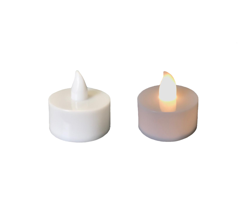 Plastic LED Flameless Tealight Candle 3.7 cm White 7721 (Parcel Rate)