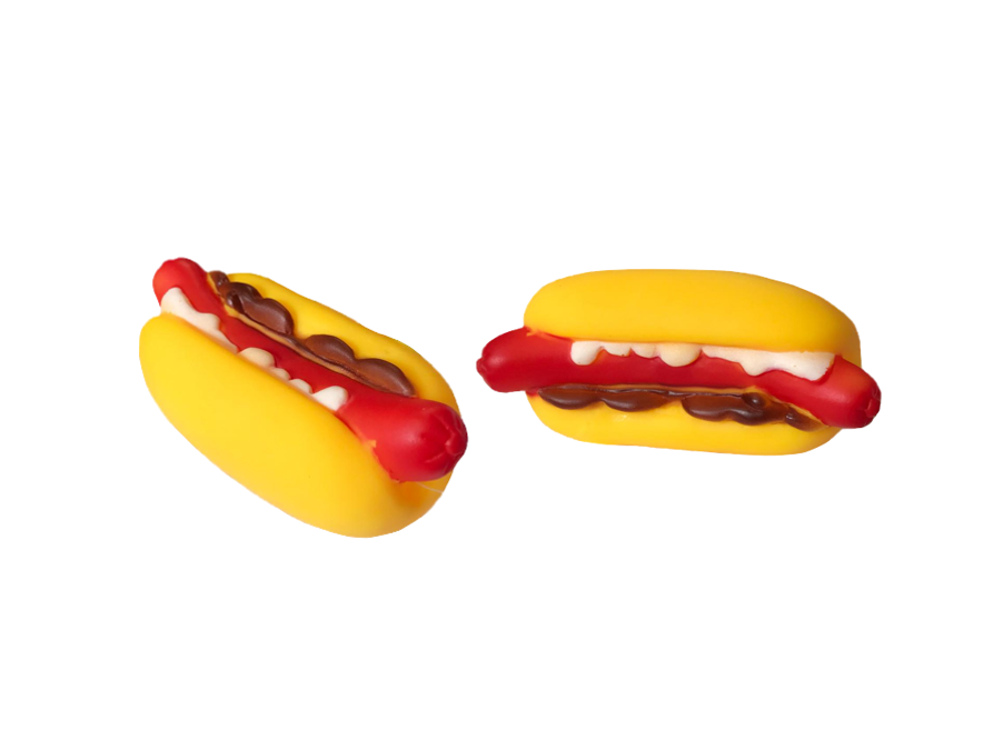 Pet Dog Toy Squeaky Sausage Hotdog 10.5 cm 7759 (Parcel Rate)