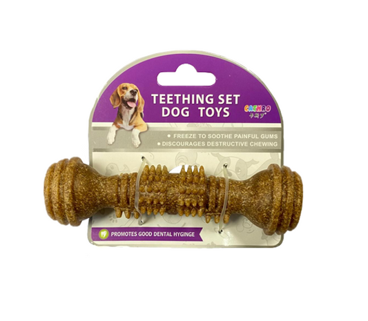 Pet Dog Teething Toy Spikey Rounded End Rod Shape 14cm 7795 (Parcel Rate)