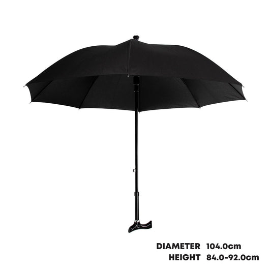 Walking Stick Cane Umbrella 104 cm Black 7925 A (Parcel Rate)