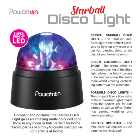 Mini Disco Light Star Ball LED Outside 8751 (Parcel Rate)