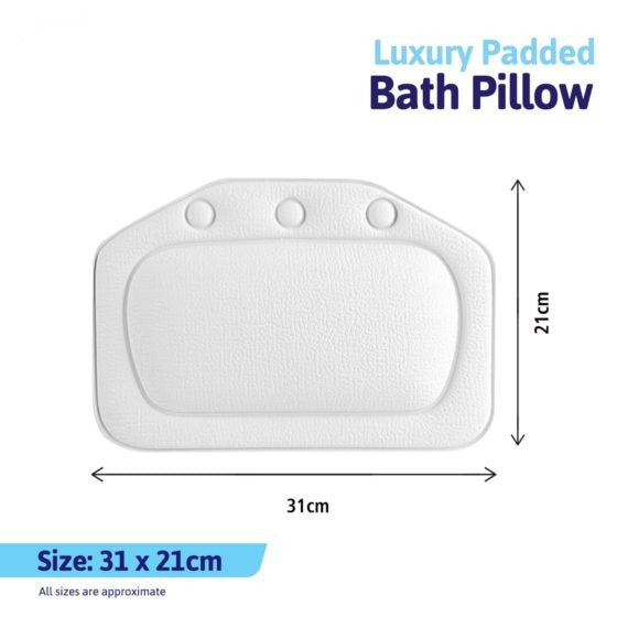 Non Slip Comfort Bath Pillow Cushion 31 x 21cm 8911 (Parcel Rate)