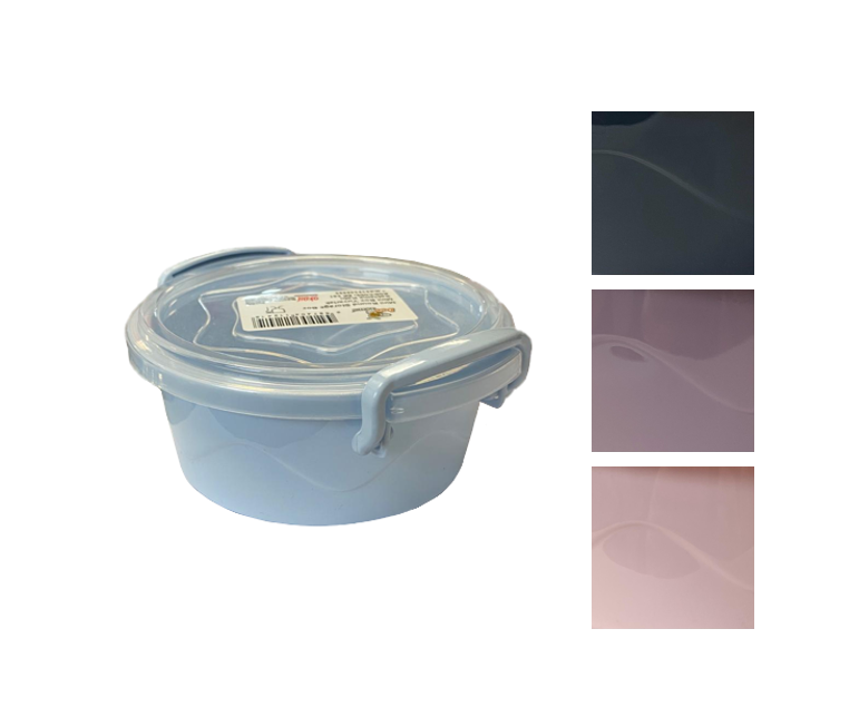 Mini Round Food Storage Container 300ml Assorted Colours AK241 (Parcel Rate)