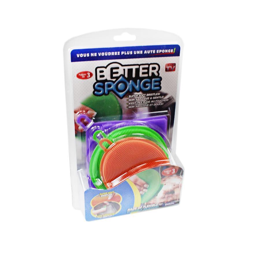 Hot Better Silicone Dishwashing Sponge Pack of 3 5030 (Parcel Rate)