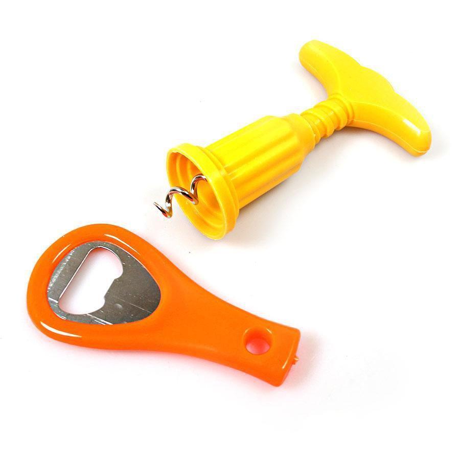 Plastic 2 Type Bottle Opener Multipurpose Use Orange and Yellow  5114 (Large Letter Rate)