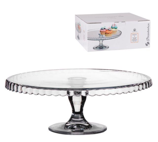 Glass Dessert Server Cake Stand Party Wedding Display Dessert Server Stand 28cm 98259 (Parcel Rate)