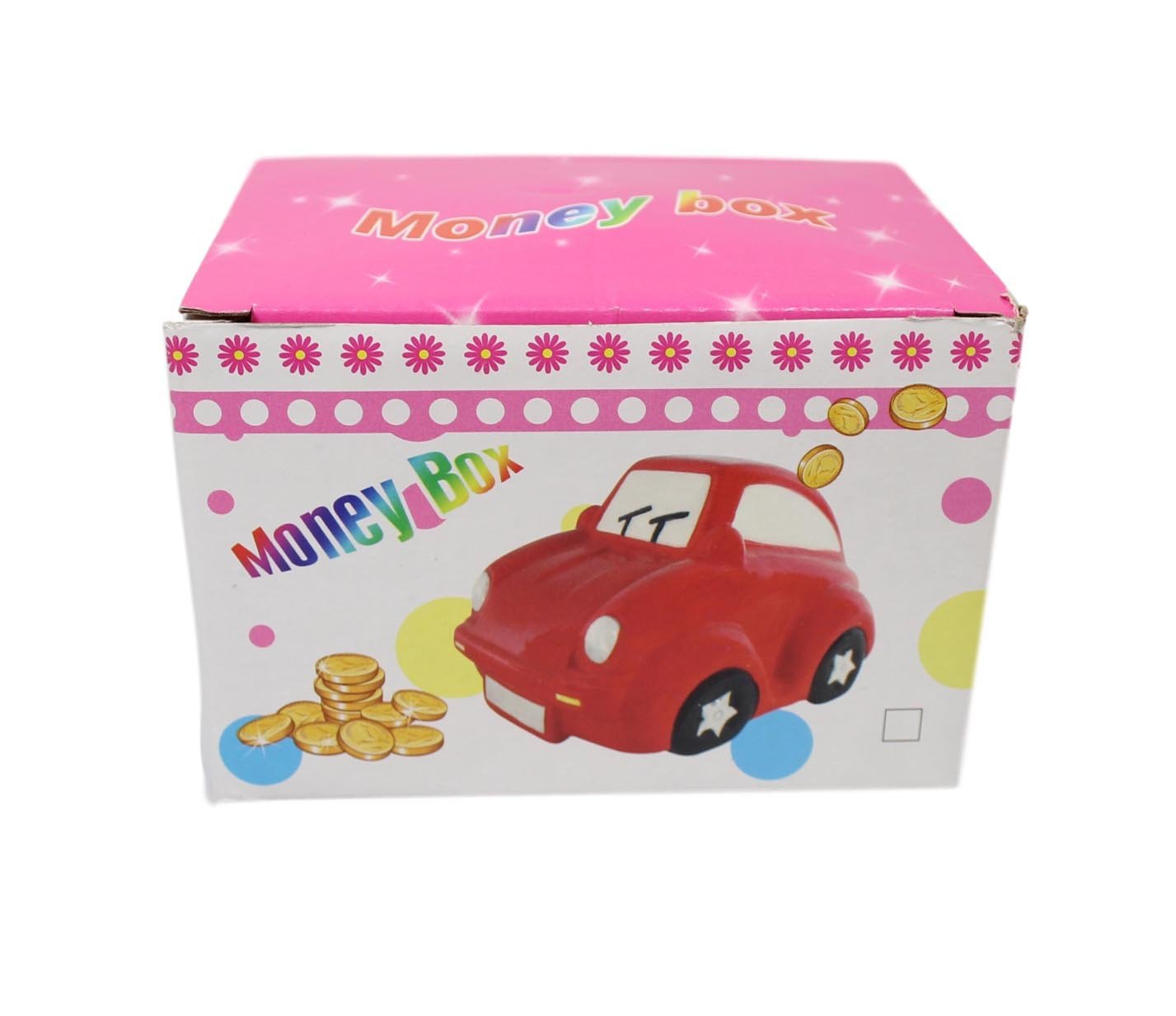 Children's Ceramic Car Money Box Piggy Bank  13 x 8 cm Assorted Colours 5598 (Parcel Rate)